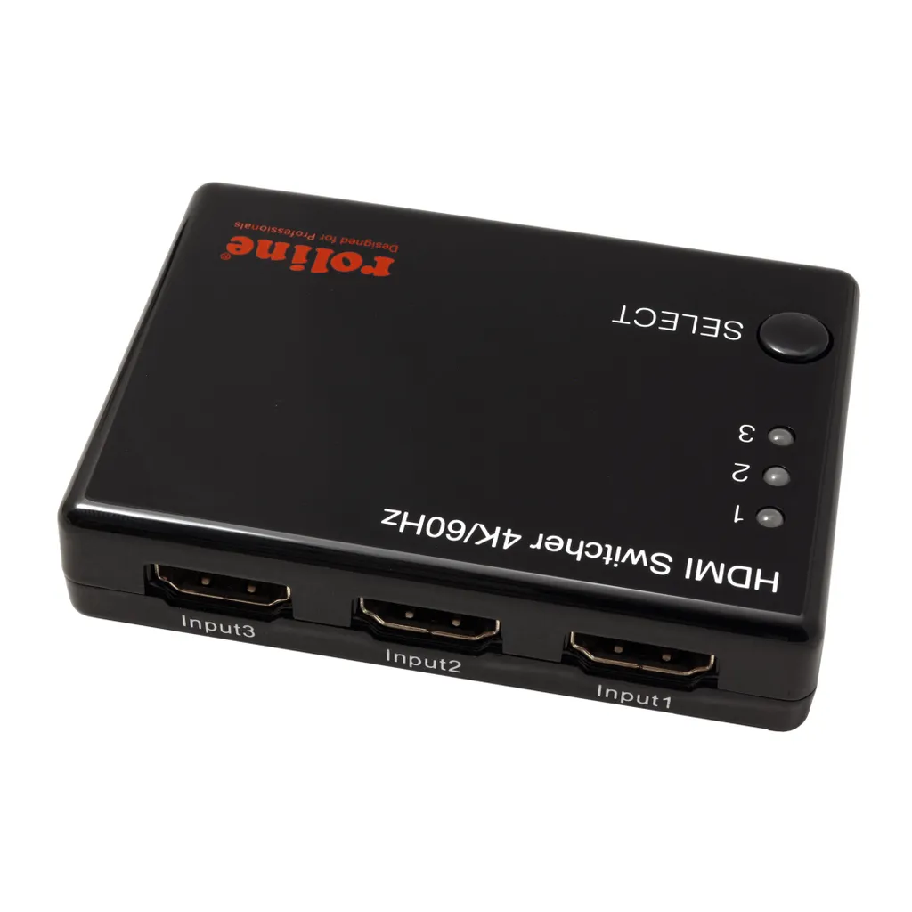 Switch HDMI 4K ROLINE boîtier 3 ports avec commutation automatique