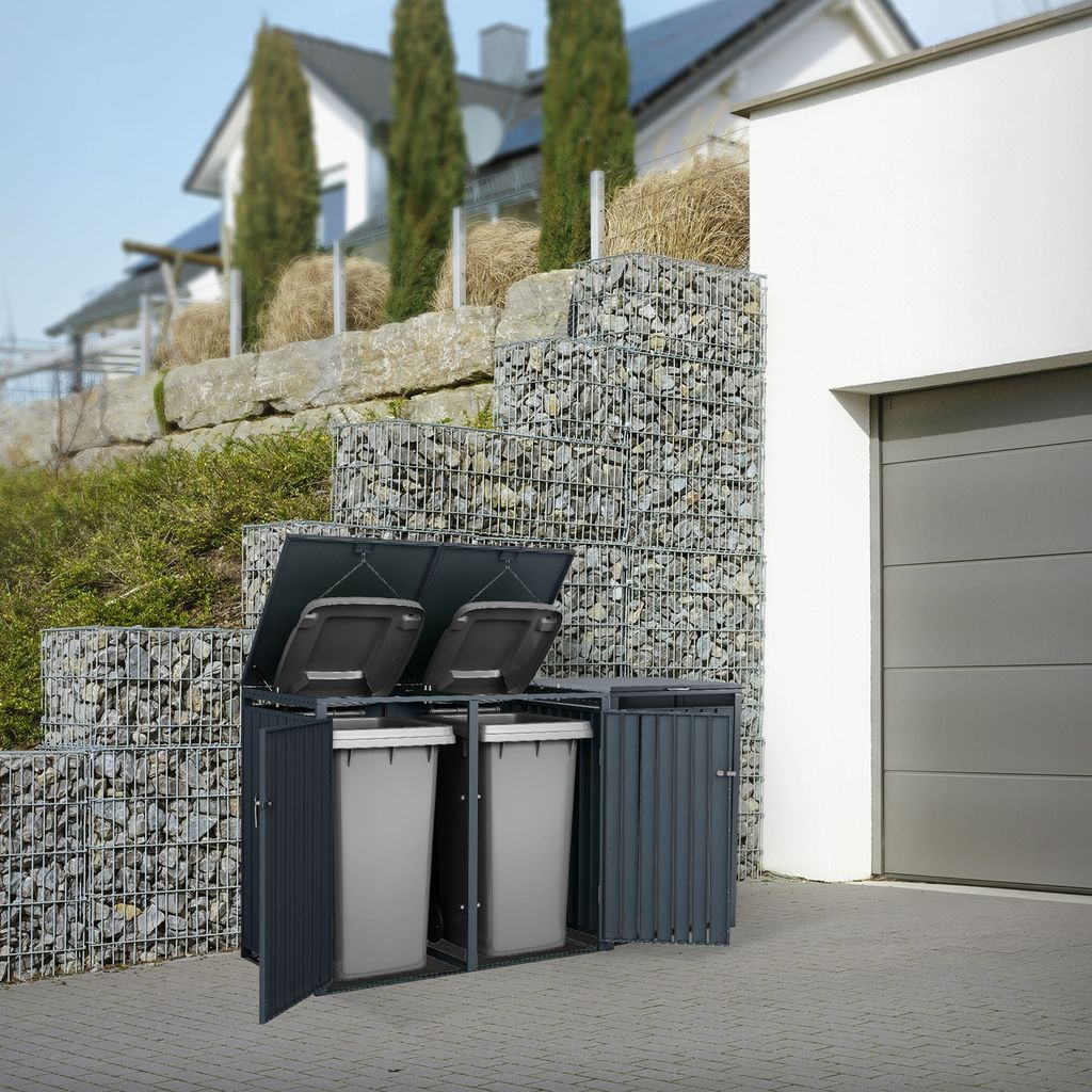 ML-Design 3-košový box na 3 koše, 240L 200x80x116,3 cm Obrázek produktu 9