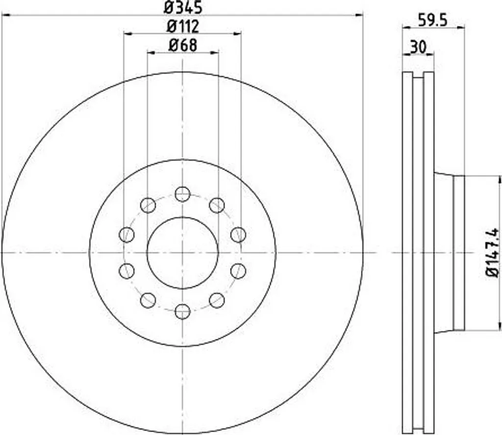Disque de frein 4D0615301B Textar Pro avec revêtement anticorrosion A8