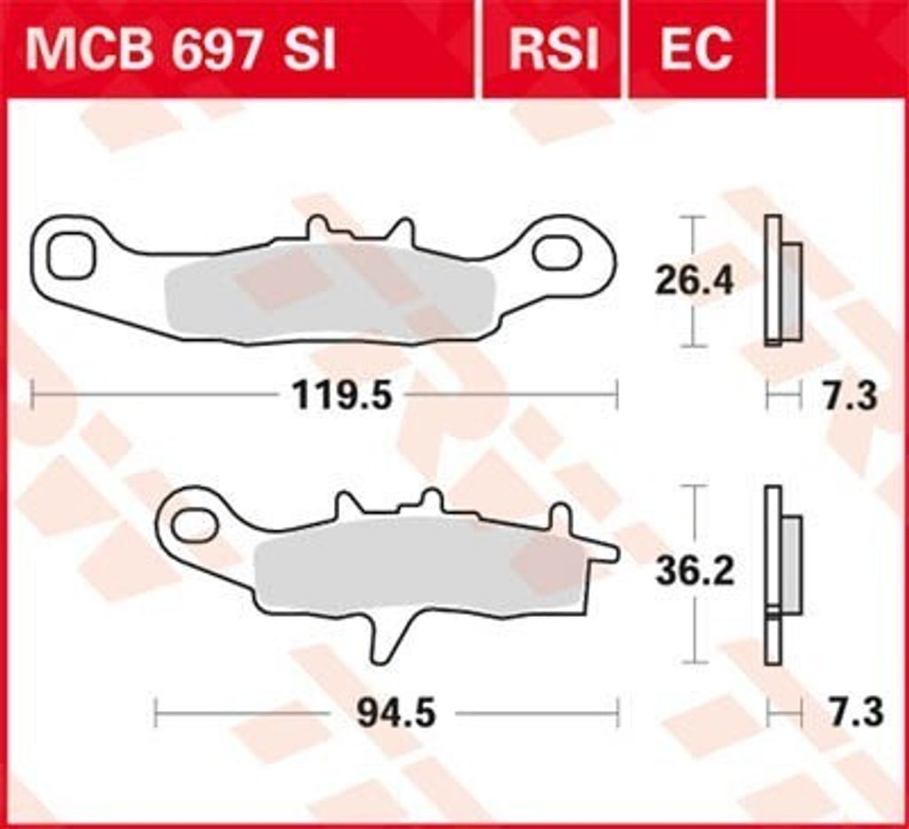 TRW Bremsbelagsatz MCB697SI RM85 RD KX80 Produktbild 