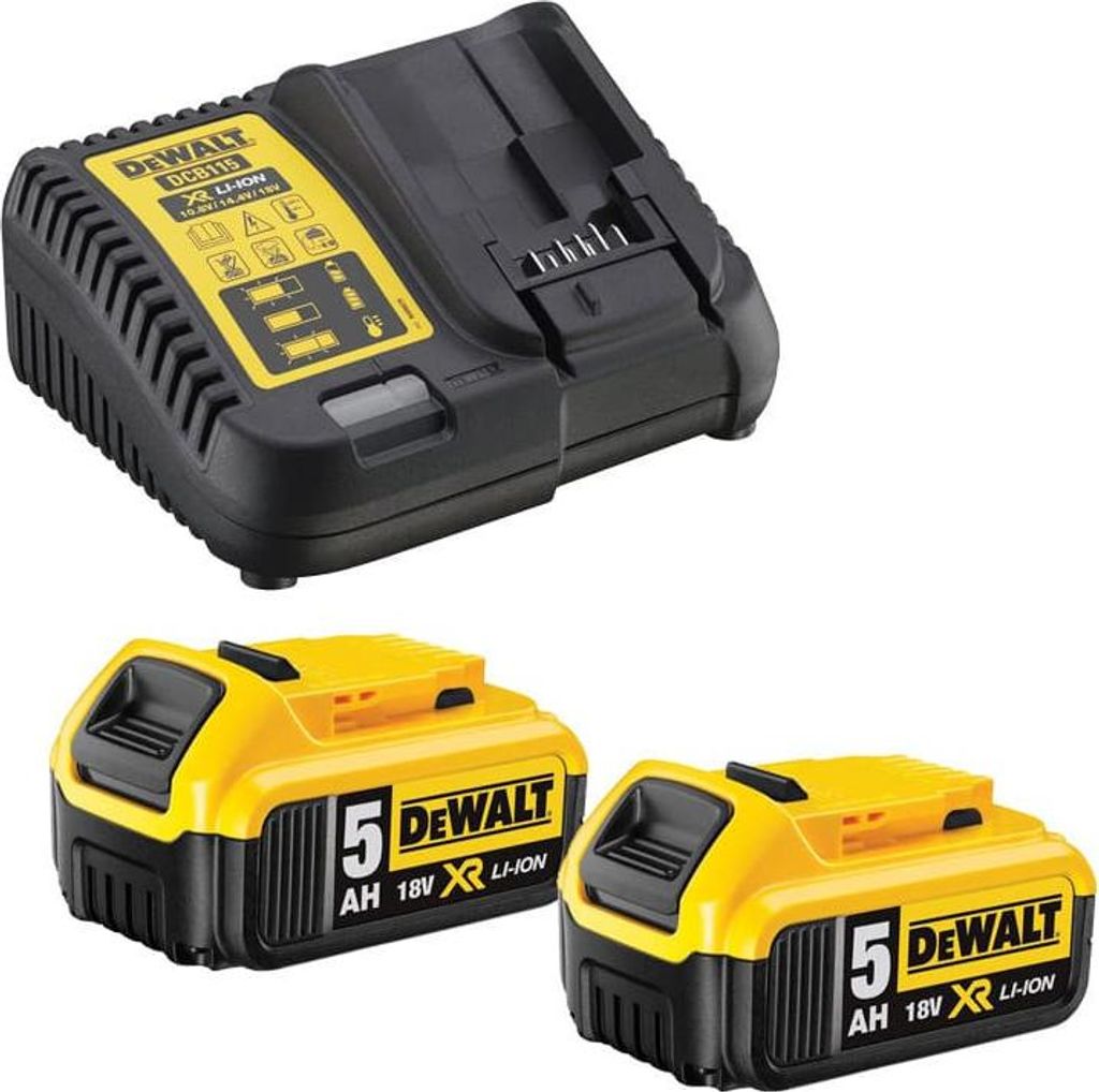 Starter-Kit 18V (2x5,0 Ah) avec chargeur (DCB115) - DEWALT Image du produit 