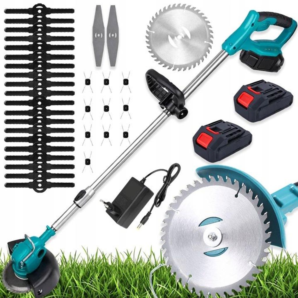 Akku-Rasentrimmer 21V Set – Elektro-Motorsense mit 2x Akku Produktbild 