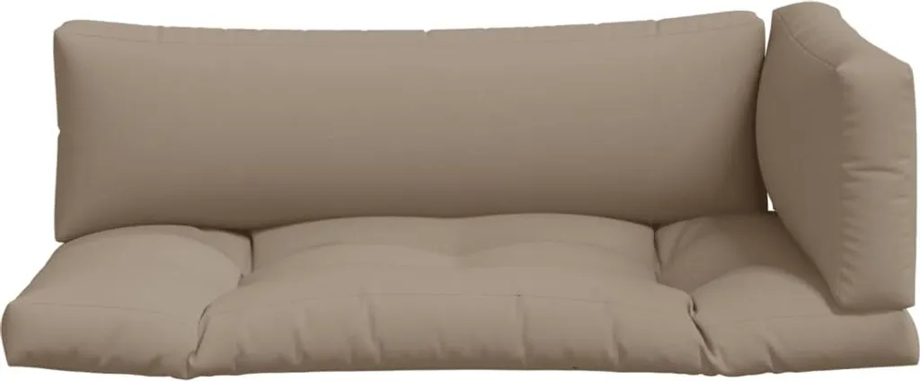 Offerta Cuscini Pallet 3 Pezzi Taupe | Tessuto Liscio Divano Esterno - 4