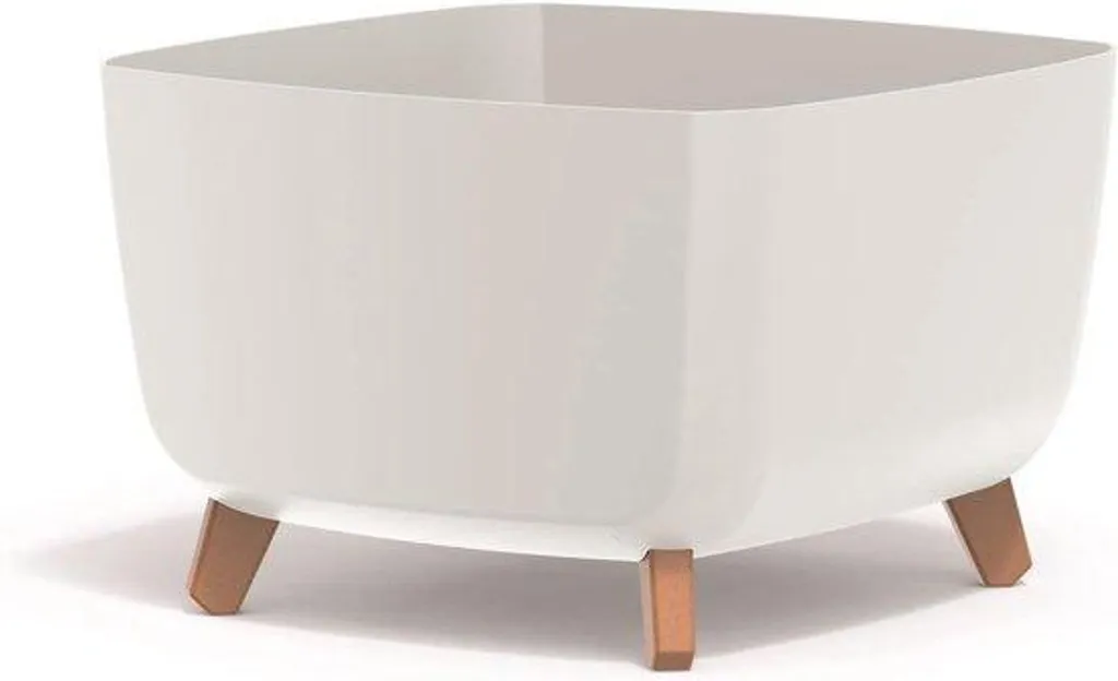 Pot de fleurs carré anti-UV et gel pour aménagement extérieur durable