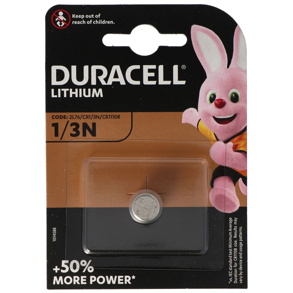 DL1/3N 100 Pcs Duracell 1/3N CR1/3N K58L 3V Lithium Battery 2L76 