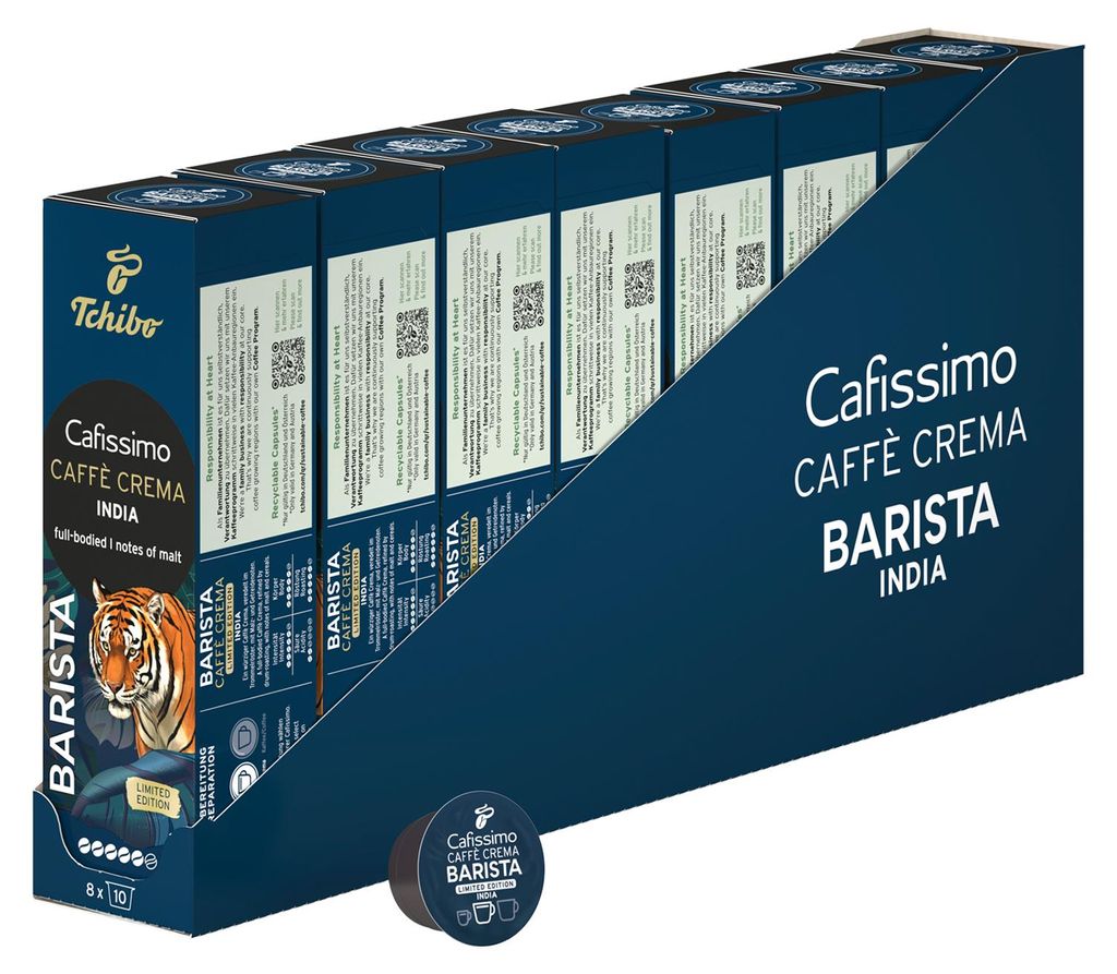 Tchibo Cafissimo Caffè Crema Barista India Kaffeekapseln, Produktbild 