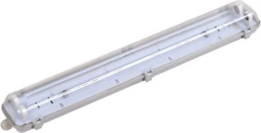Réglette étanche double pour 2 tubes LED T8 120cm IP65 boîtier vide
