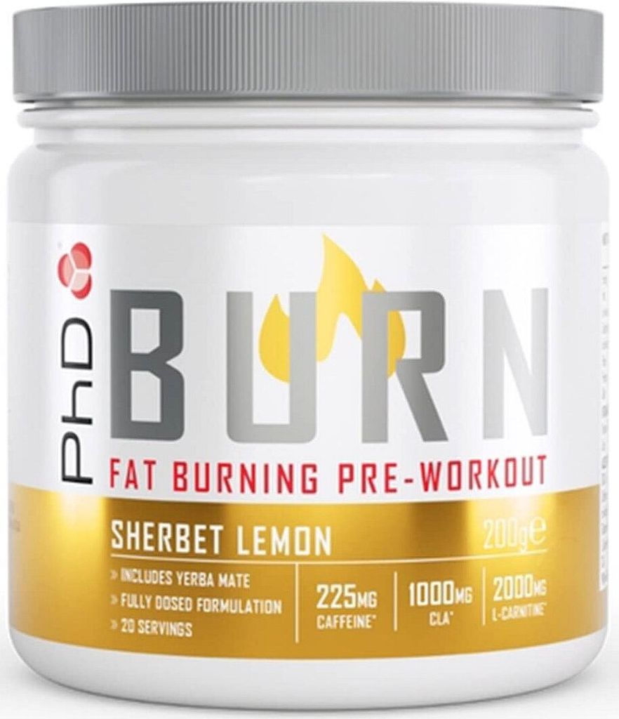 PhD Burn Pre-WKT (200g) Sherbert Lemon - Pre-Workout - Pre-Workout Booster