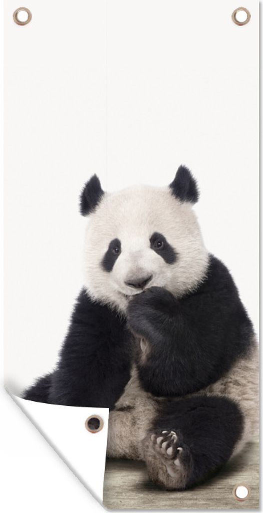 MuchoWow 40x80 cm Outdoor-Poster Gartendeko Sichtschutz Garten Poster für den Garten Panda - Tiere - Jungen - Mädchen - Pandabär