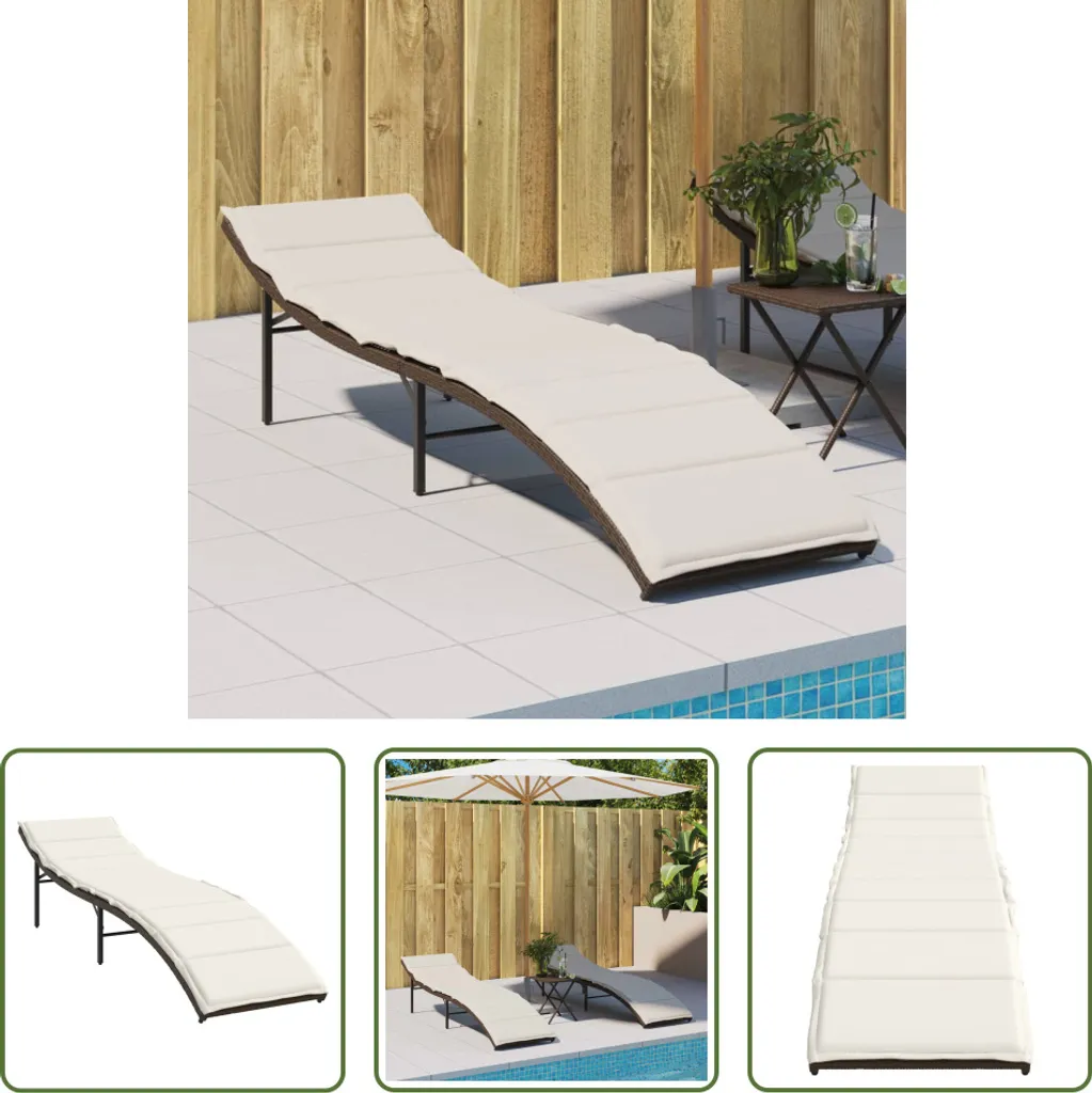 Prendisole in Rattan Sintetico Marrone con Cuscino | Living Outdoor