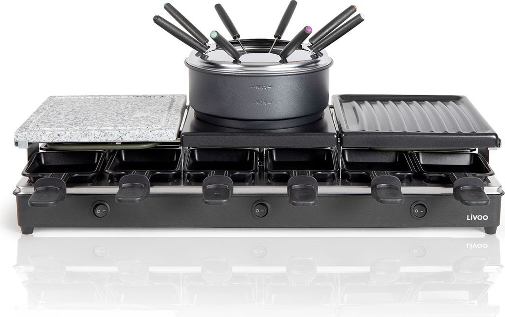 Livoo Raclette-, Grill- und Fondue-Set 12 Personen 1650 W Produktbild 