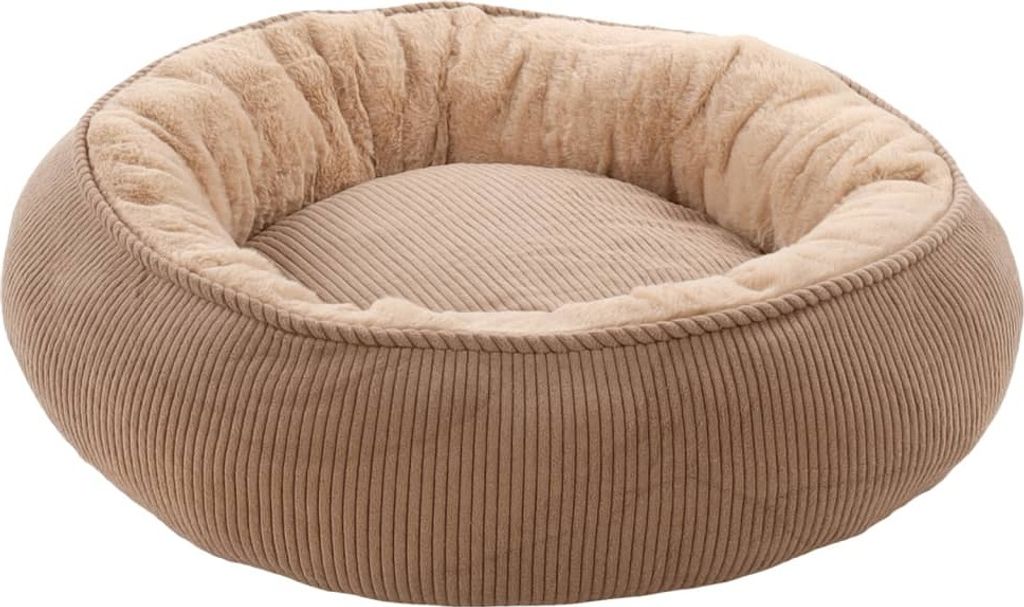 FLAMINGO Hundebett mit Reißverschluss Colette Rund 46 cm Taupe