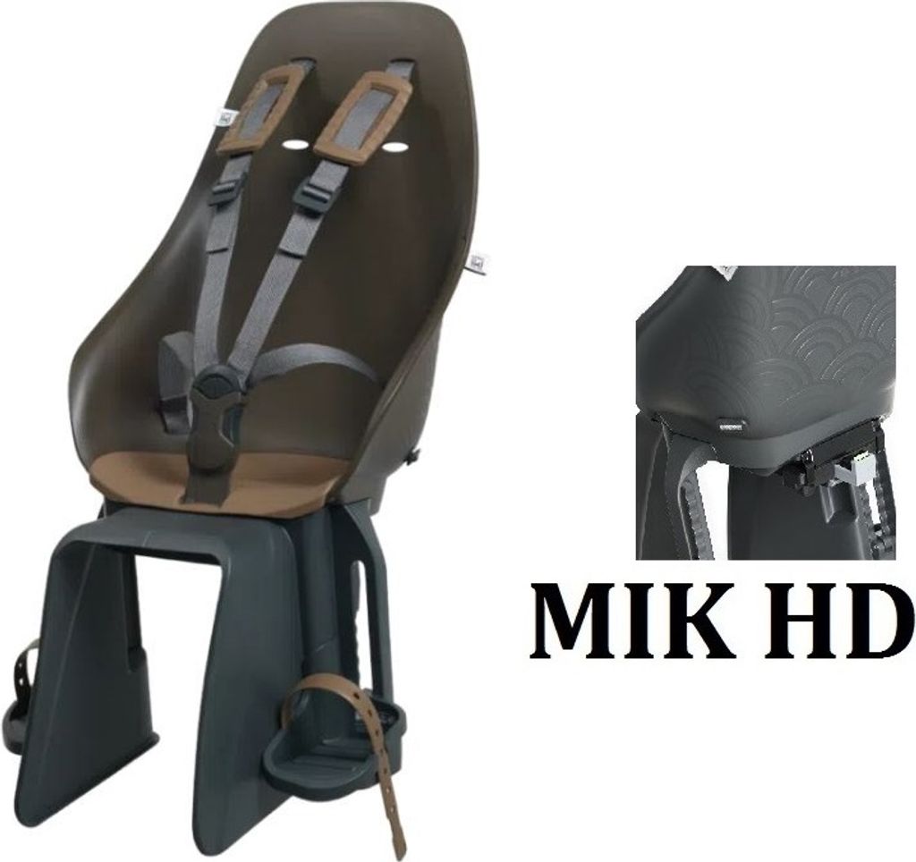 Urban Iki Ta-Ke Fahrradkindersitz nur MIK HD Klicksystem Koge Brown Kurumi Braun