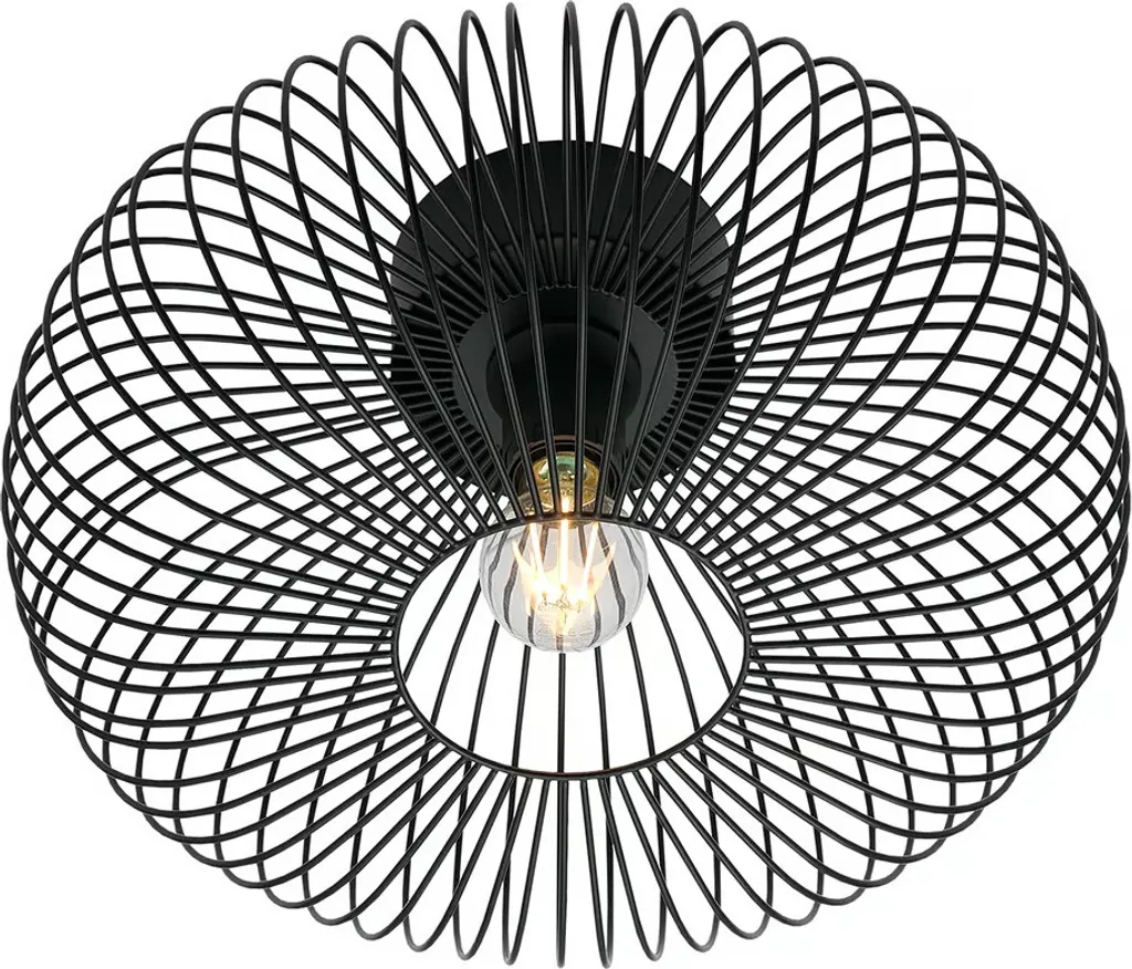 Plafonnier salon et chambre Beroni Nordlux métal noir design moderne