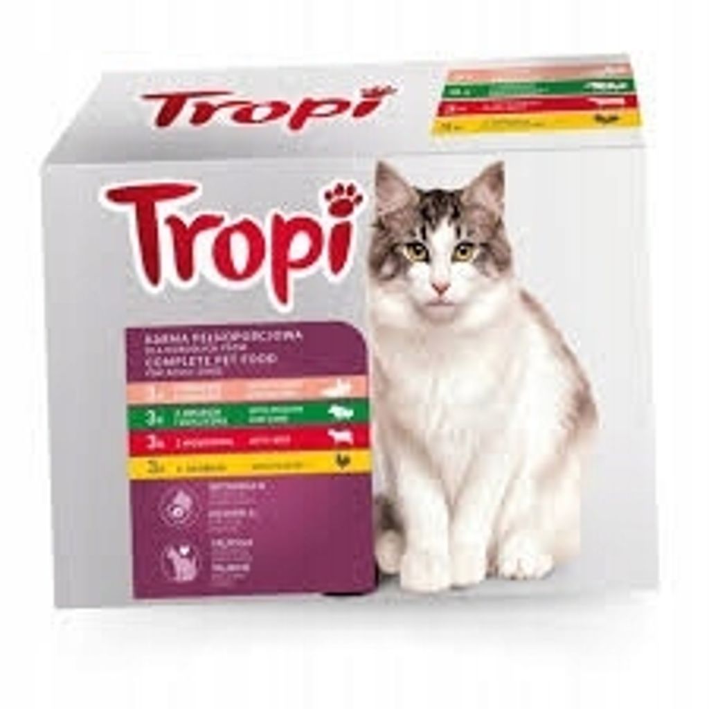 TROPI mokra karma dla kota saszetka 100 g mix smaków x 12 Zdjęcie produktu 