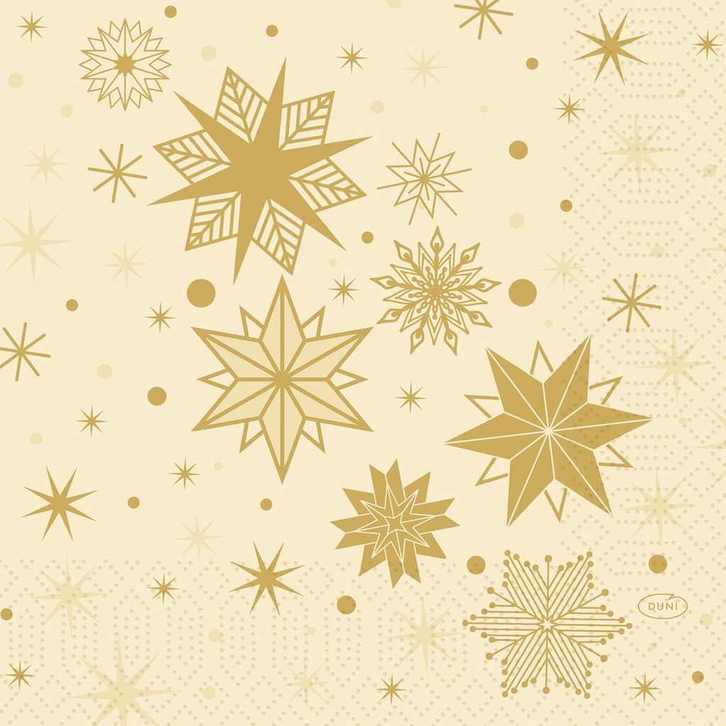 Duni Tissue Servietten 3 lagig 33 x 33cm Stargazing Cream 250 Stück