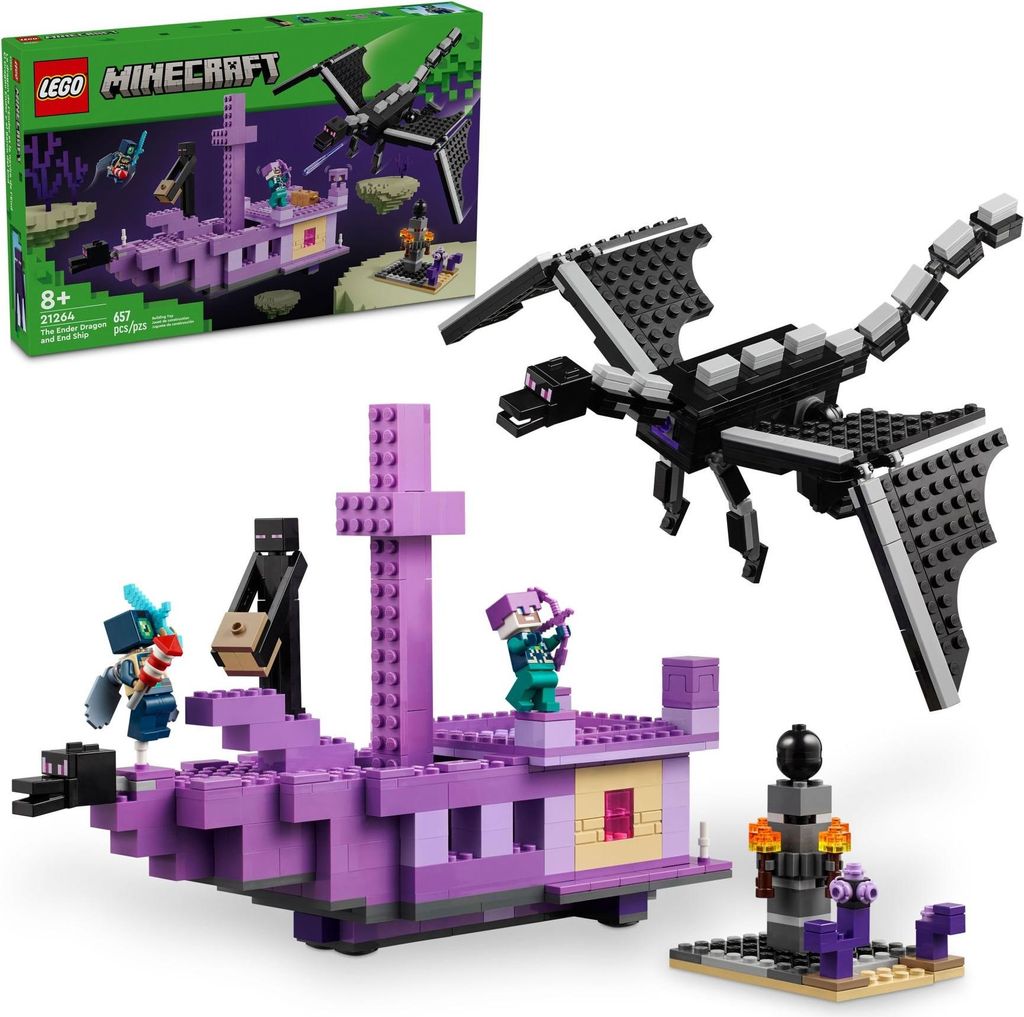 LEGO Minecraft Der Enderdrache und das Endschiff, Produktbild 
