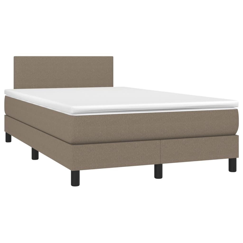 Maison Exclusive - Boxspringbett mit Matratze Taupe 120x190 cm Stoff