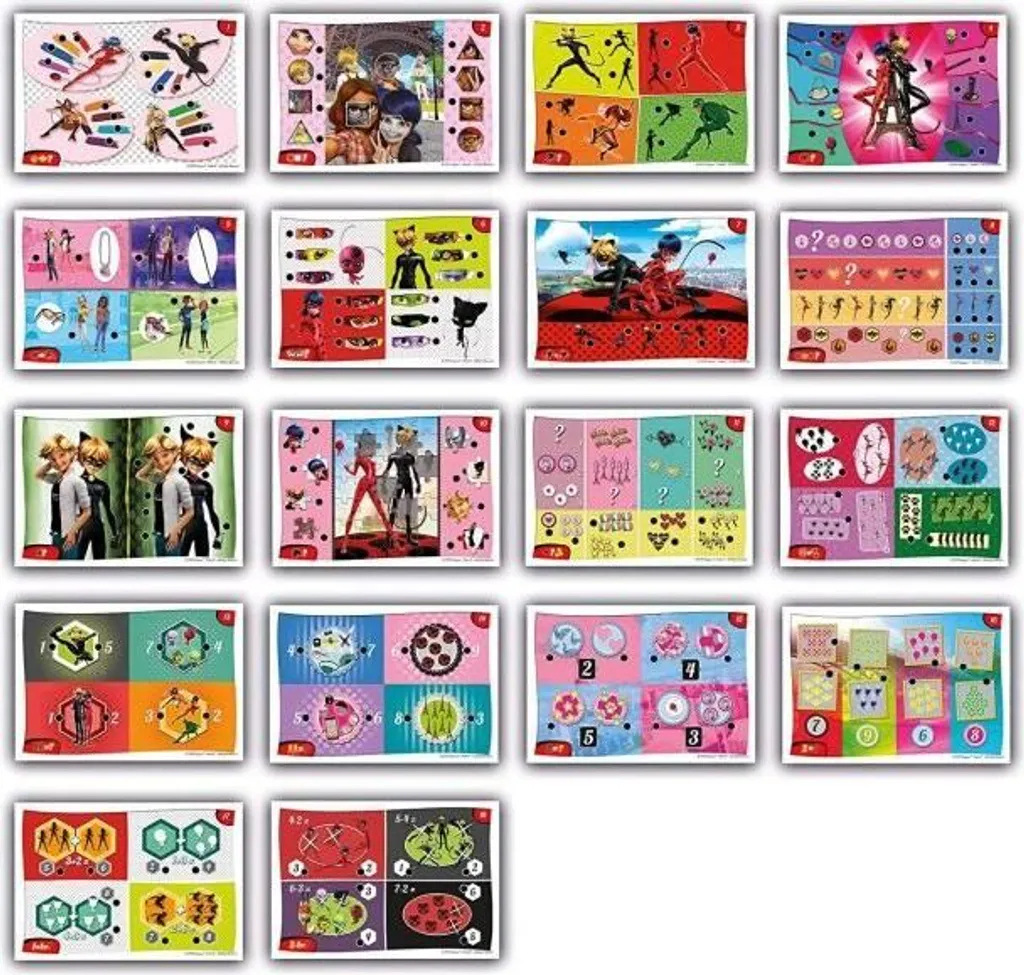 Educa – Tableaux De Sable Miraculous Ladybug – 5 Tableaux Autocollants + Paillettes – Dès 7 Ans
