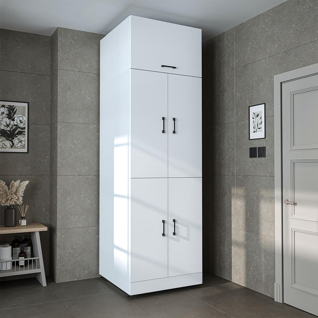 Roomart DORA-II Waschmaschinenschrank 70 cm breit, Weiß Produktbild 