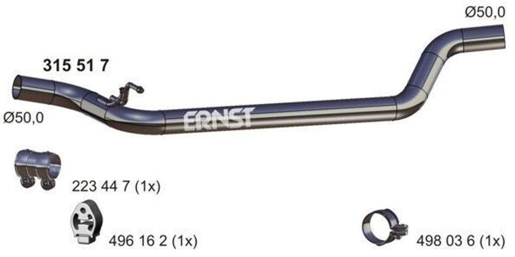 ERNST Abgasrohr Auspuffrohr für FORD FOCUS III Turnier 315517