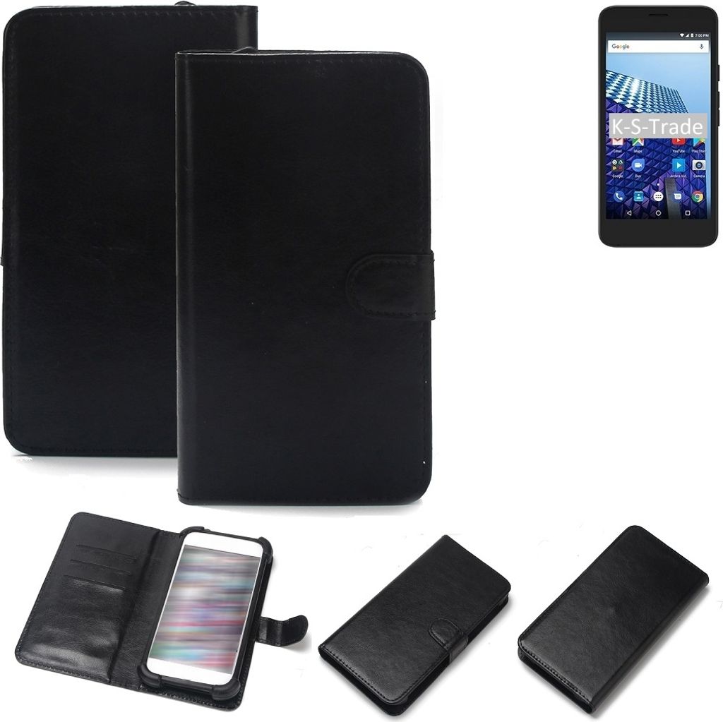 K-S-Trade Handyhülle Schutzhülle kompatibel mit Archos Access 50 Color 4G Handy Schutz Hülle Handyhülle Bumper schwarz 1x