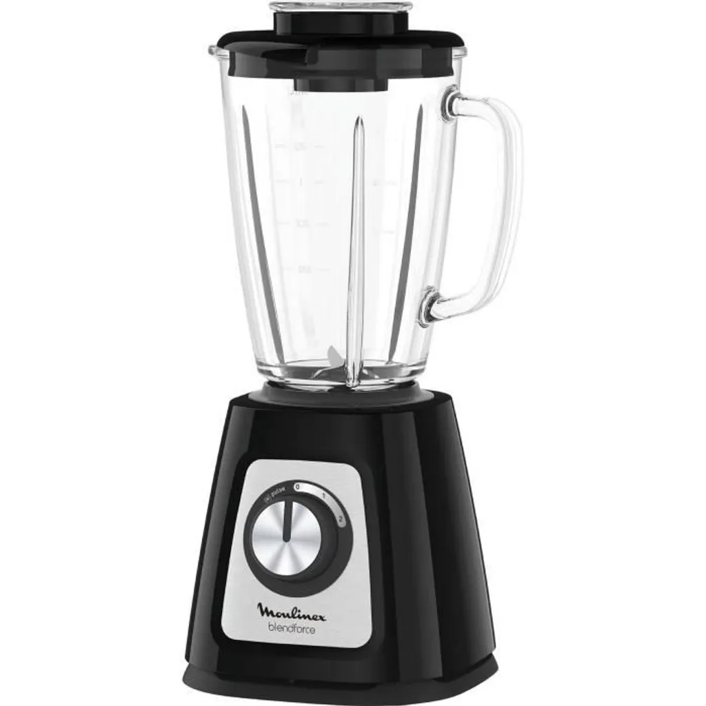 Moulinex LM430810 Frullatore con vaso di vetro, Frullatore elettrico per smoothie, 800W