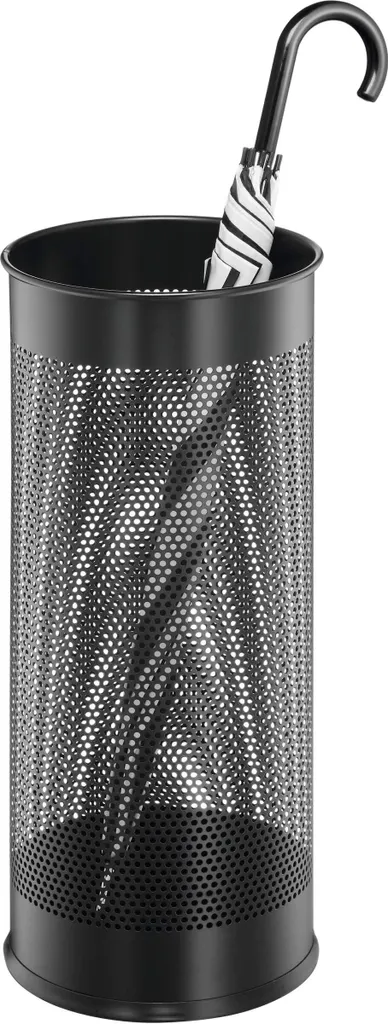 Porte-parapluies Design en Acier Noir 28,5L pour Entrée et Bureau
