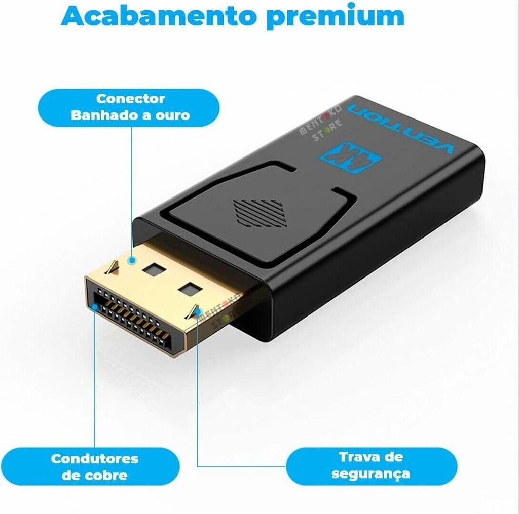 Vention DisplayPort-Stecker auf HDMI-Buchse Adapter Schwarz