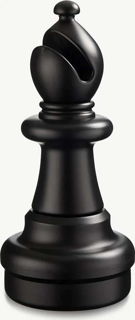 Fou Noir 54 cm pour Jeu d'Échecs Géant - Figurine de Jardin XXL