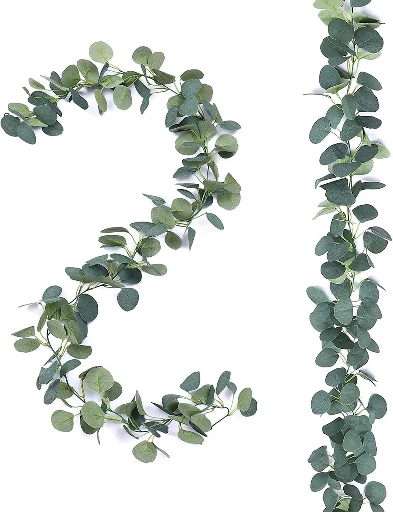 Fausses feuilles eucalyptus en guirlande : déco chic et sans entretien
