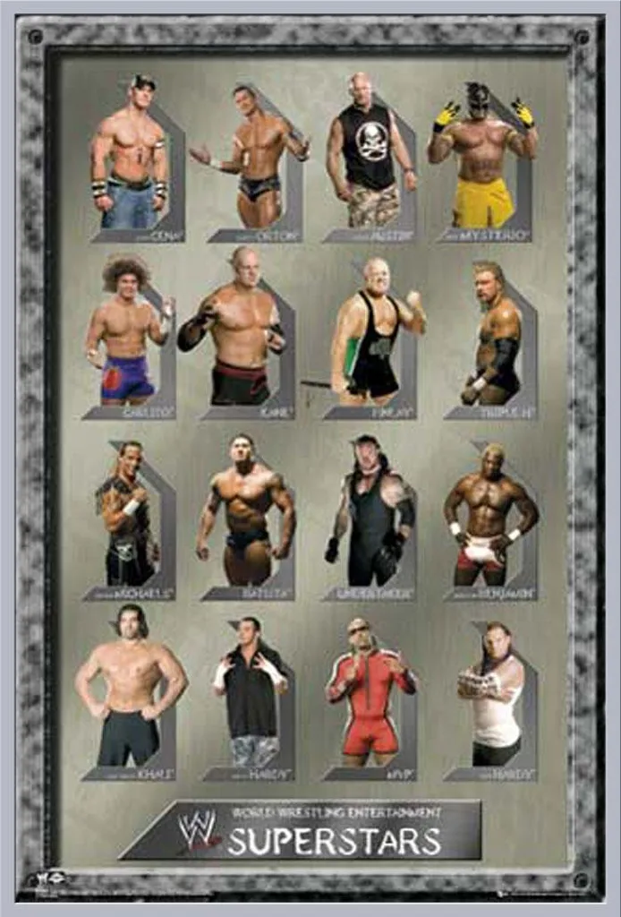 Affiche WWE Shinsuke Cadre Argenté Interchangeable Vitre Acrylique