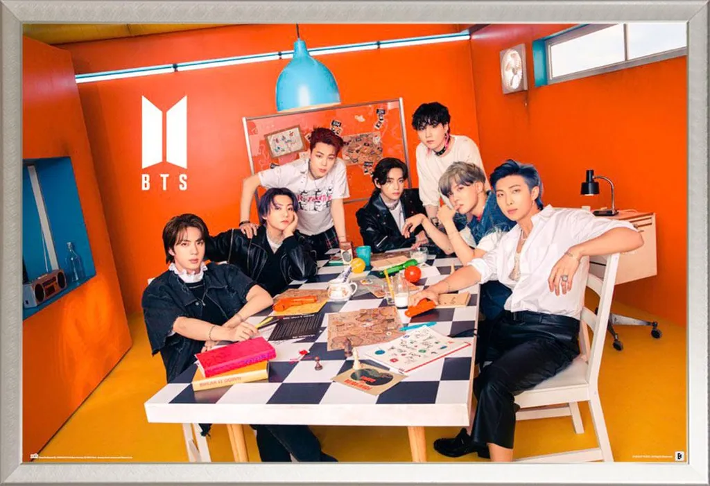 Poster BTS Superstars Cornice Shinsuke Alluminio Argento Qualità