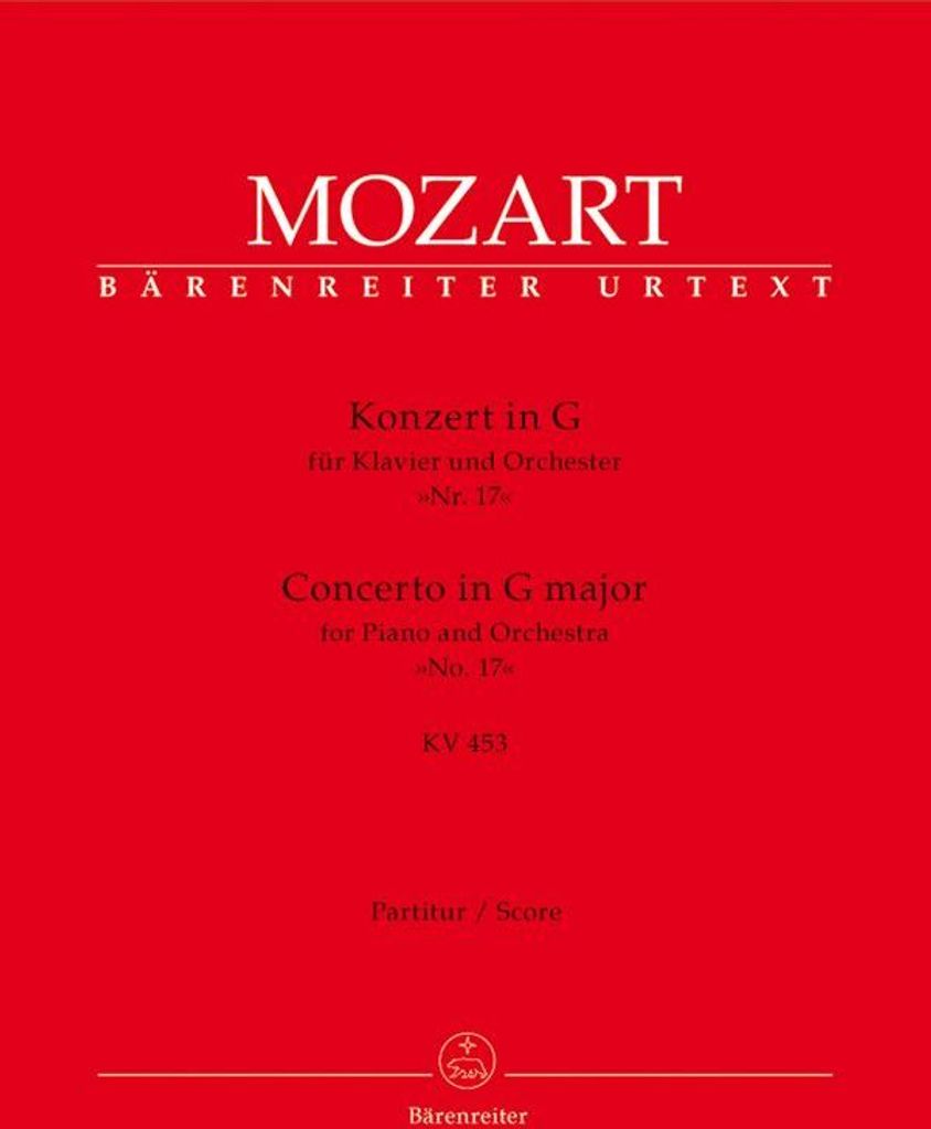 Konzert G-Dur Nr.17 KV453für Klavier und Orchester