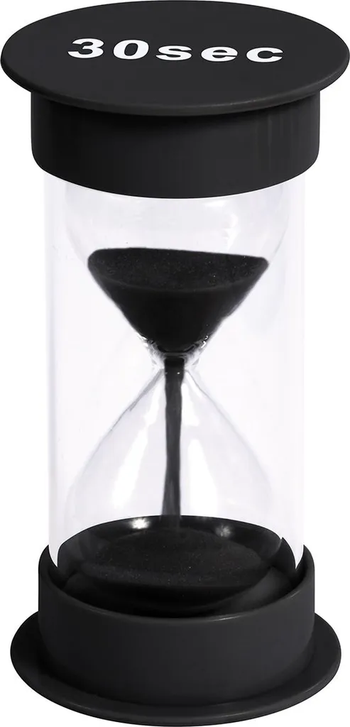 Sablier 30 secondes noir : gérez le temps visuellement sans stress