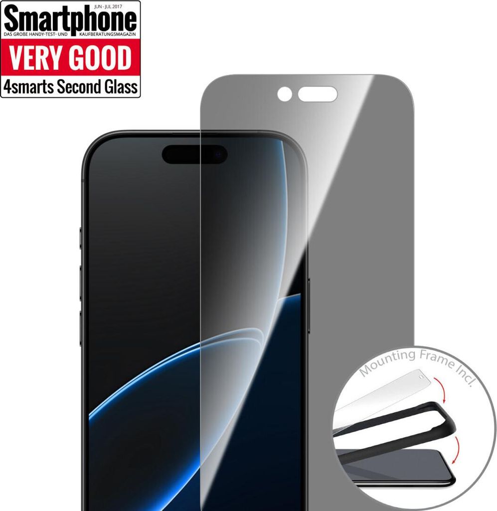 4smarts Second Glass Privacy, Apple, iPhone 17 Air, Transparent, 1 Stück(e)