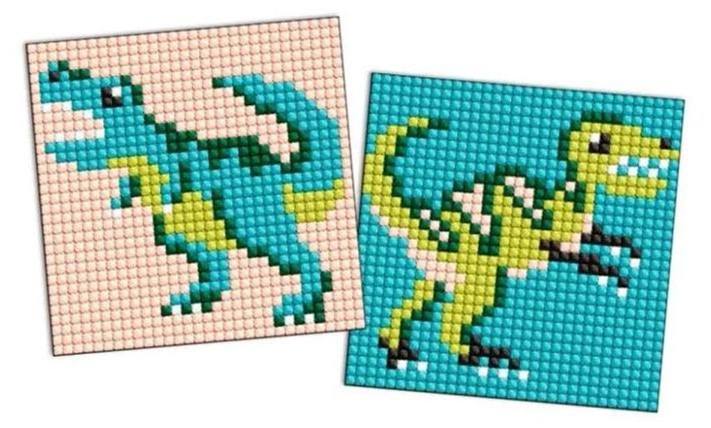 Diamant-Mosaik-Aufkleber Kids – Dinosaurier 4 – Ideyka