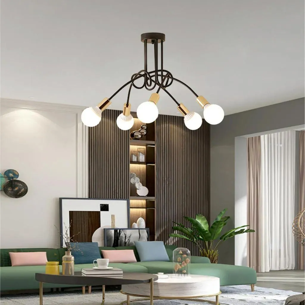 Lampada de Soffitto tooLight App518-5C Paradise Black Gold - 2