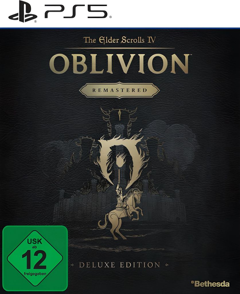 The cover art for The Elder Scrolls IV: Oblivion Remastered Deluxe Edition for PlayStation 5.