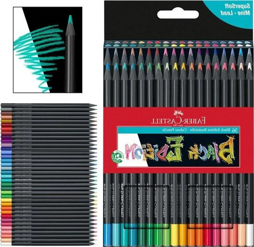 Set de 36 marqueurs avec étui de transport, pigments intenses et variés