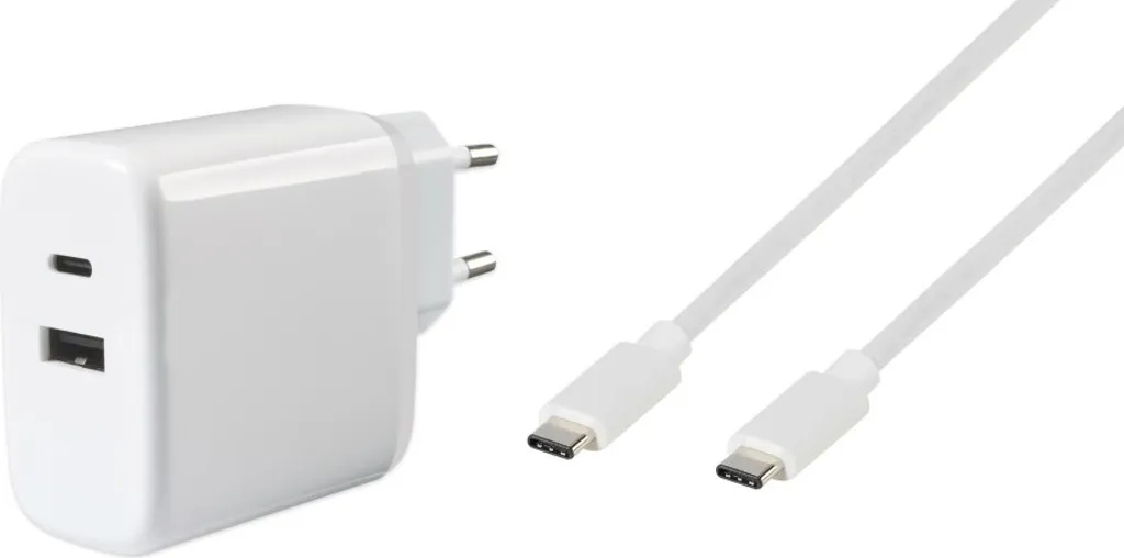 Chargeur Double USB ViVanco Blanc - Idéal pour Smartphone et Tablette
