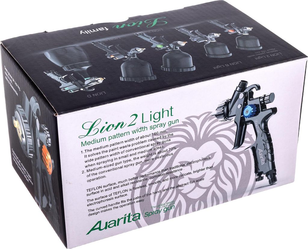 Hengda Pistolet à Peinture HVLP 1.4MM/1.7MM/2.0MM 3 Buses De Taille Capacite De 600 Ml Pour Pulverisation De Meubles Et Voitures 80635685