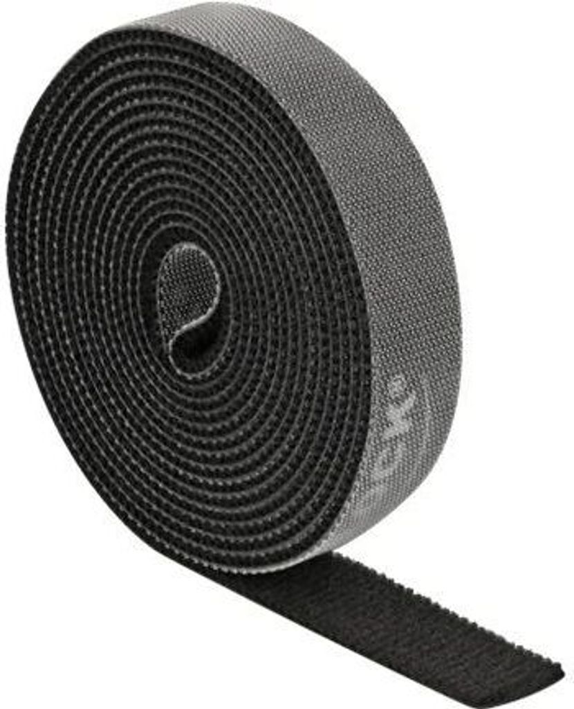 DELOCK Klettband auf Rolle L 2 m x B 15 mm schwarz Immagine del prodotto 