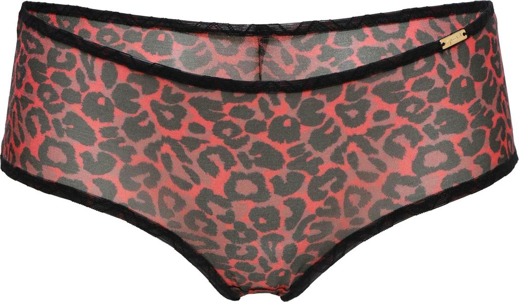 Gossard Glossies Leopard Short Black/Red XS