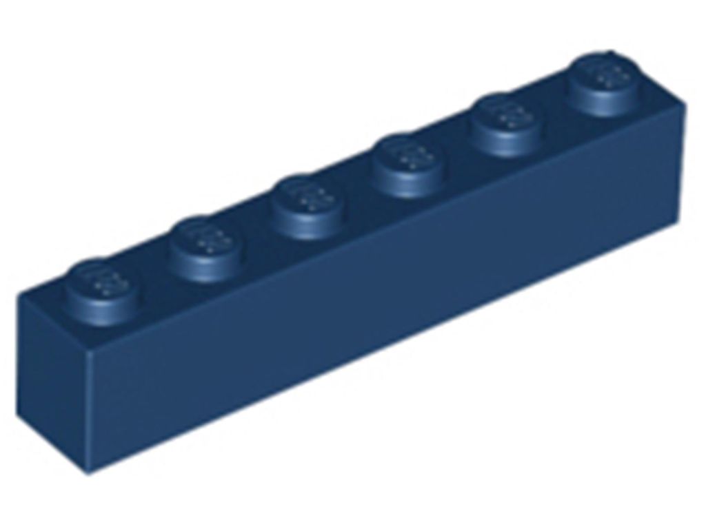 Lego 10 Stück 3009 Stein Brick 1x6 Part Basic Steine 10 Dunkelblau