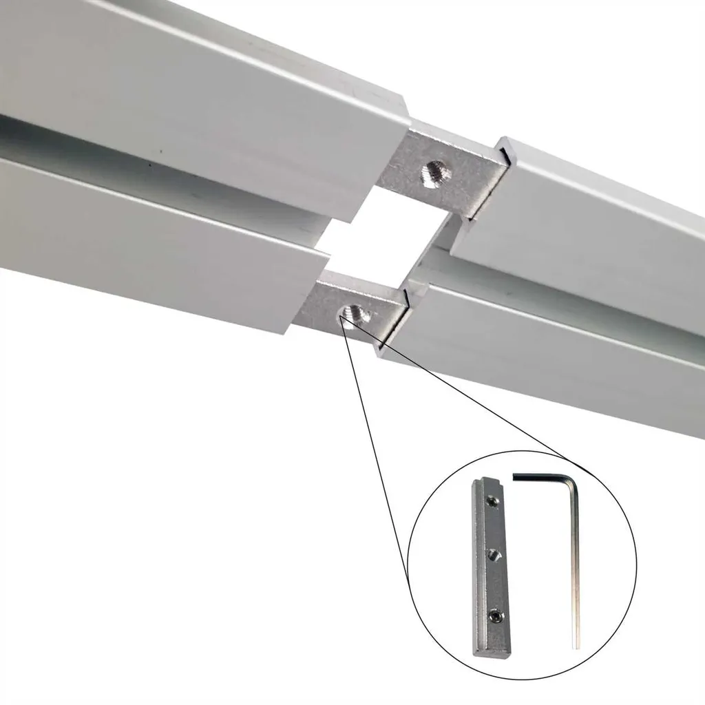 Binario per tenda argento in alluminio, tutte le lunghezze fino a 480