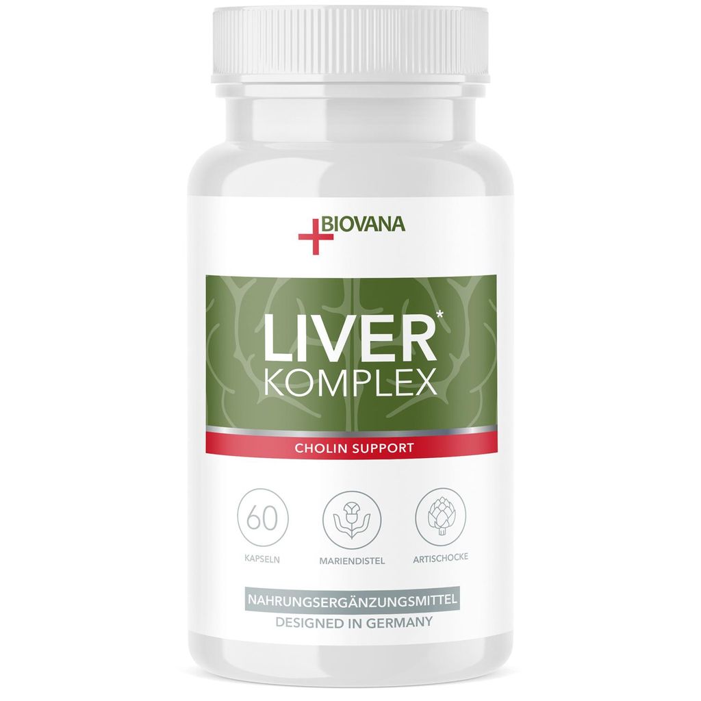 Biovana Liver Komplex Kapseln | Für Ihre körperliche Balance | | Im Maxipack 60 Kapseln