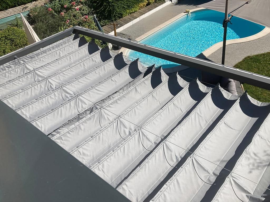 Roleta rzymska pozioma premium Decor 3x4 Szary Zdjęcie produktu 