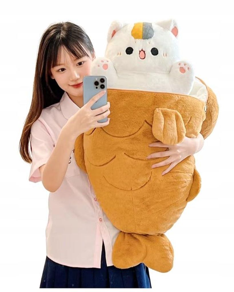 Ditucu 60 cm großes Taiyaki-Katzen-Plüschkissen, riesiges Produktbild 