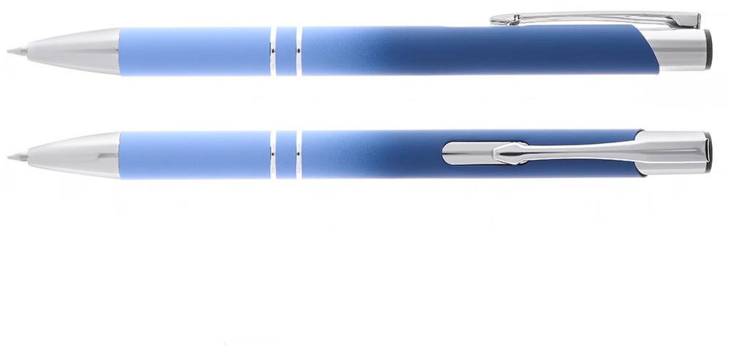 MPM-Quality Kugelschreiber Ostran Aluminium Hellblau/Blau Produktbild 